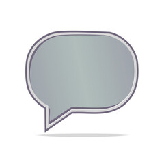 Poster - Speech Bubble Design: Modern Message Icon for Communication Concepts