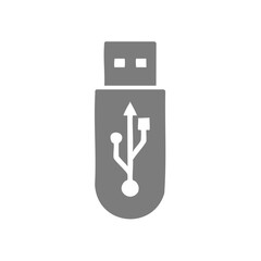 Poster - Universal Serial Bus Drive Storage Device Data Transfer Technology Gray Icon