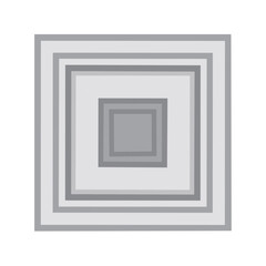 Poster - Abstract geometric gray squares receding inward with multiple shades. Modern design.