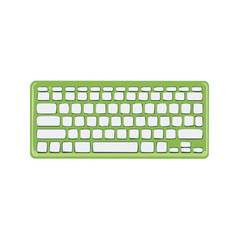 Leinwandbilder - Green Computer Keyboard Illustration Style Keys Buttons Technology Device Input Hardware