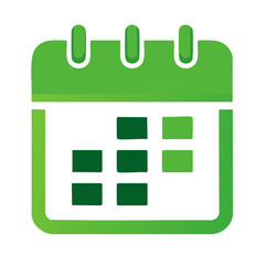 Poster - Green Calendar Graphic Icon Dates Appointments Events Deadlines Schedules
