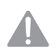 © FryArt - A Simple Exclamation Mark in Gray Triangle Signaling Warning or Important Notification