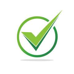 Poster - Green Check Mark in Circle Symbolizing Approval Confirmation Validation Acceptance Quality Assurance