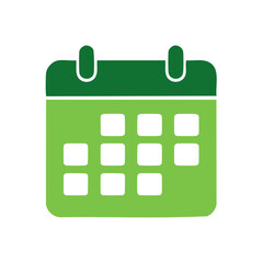 Poster - Green Calendar Icon Reminder Planner Schedule Appointment Date Marked Event