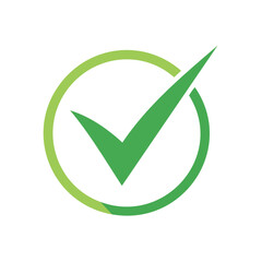 Poster - Green Check Mark Symbol Within Circle Approval Sign, Correct Choice Affirmative Validation Acceptance