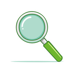 Poster - Green Magnifying Glass Illustration Examining Tool Research Study and Discovery