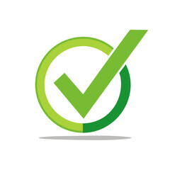 Poster - Green Check Mark within Circle: Approval, Confirmation, and Success