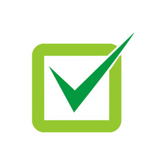 Poster - Green Check Mark Symbol Inside Square Box, Approval, Tick Icon