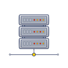 Poster - Servers isolated illustration displaying data racks, network infrastructure