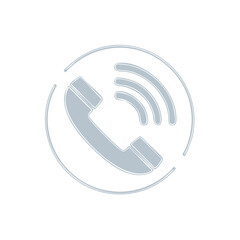 Poster - Modern Telephone Icon with Call Signal Graphic Representation of Communication