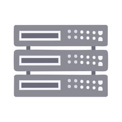 Poster - Server Rack Illustration: Data Storage, Hosting, Computer System, Network