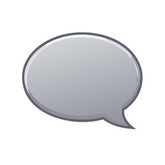 Poster - Grey Speech Bubble Icon Communication Social Media Discussion Vector
