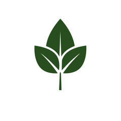 Aufkleber - Elegant Green Leaf Logo Silhouette Fresh Natural Element Botanical Icon Clip Art