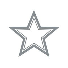Poster - Framed Gray Star Design Element for Graphic Projects and Presentations