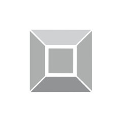 Poster - Nested Squares Simple Geometric Shape Design Illustration Art