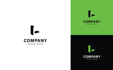 Poster - Letter L 3D logo design in isometric Top-Right view for your business	