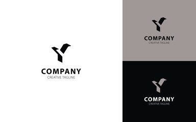 Poster - Letter Y 3D logo design in isometric Top-Right view for your business	