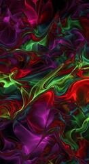 Poster - Vibrant abstract waves of color creating a dynamic and eye catching background pattern