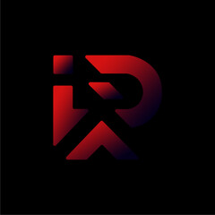 Aufkleber - Abstract monogram logo design featuring stylized letters 
