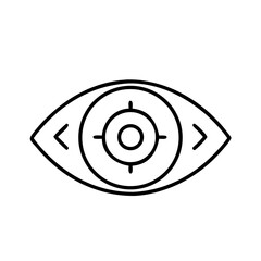 Poster - Eye target focus vision sight optical aim accuracy precision goal looking aiming concept icon