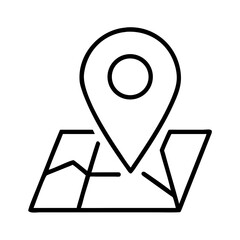 Poster - Find location pin on map icon vector illustration gps navigation destination pointer symbol design