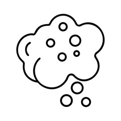 Poster - Illustration of a cloud with circles for weather forecast and design projects vector art