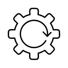 Poster - Gear mechanism process automation workflow cycle icon vector illustration symbol design element