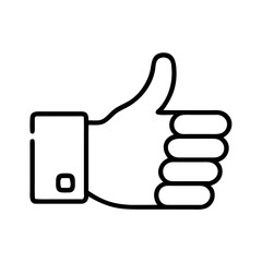 Poster - Thumbs up like icon vector illustration for social media approval and positive feedback design