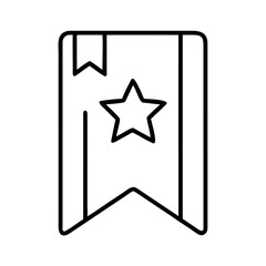 Poster - Bookmark with star icon vector illustration for favorite page and reading list concept design