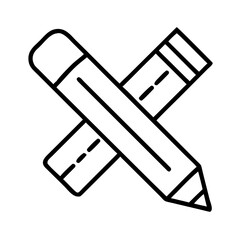 Poster - Pencil and eraser icon vector design for school supplies and writing tools drawing design element