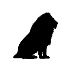 Poster - Silhouette of a lion in an urban setting