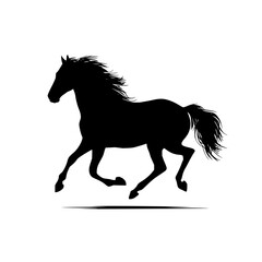 Poster - Silhouette of a running horse