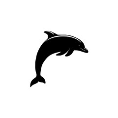 Poster - Silhouette of a leaping dolphin