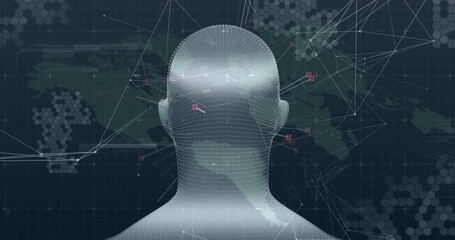 Poster - Following marker appearing on mesh head, scan band sweeping, head rotating supporting analytics