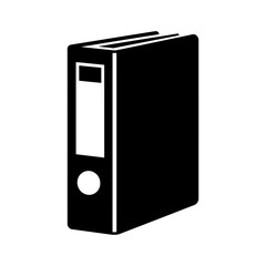 Poster - A simple black binder isolated on white ideal for organizing documents and files in any setting