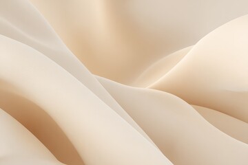 Poster - An Abstract Representation of Soft Fabric Folds in a Gentle Creamy Beige Hue Creating a Serene and Elegant Aesthetic Ideal for Background Design Applications
