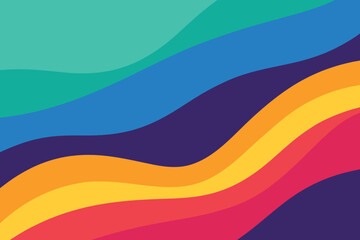 Fototapete - Flat Colorful Dynamic vector Shapes Abstract Background