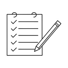 Aufkleber - Checklist icon with pencil, task list graphic.