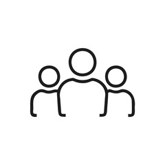 Aufkleber - Group people icon illustration for teamwork and collaboration.
