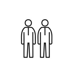 Aufkleber - Two people icon illustration, teamwork graphic.