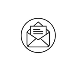Aufkleber - Email open message icon graphic.