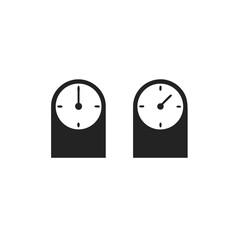 Aufkleber - Clock icon set, time symbol graphic.