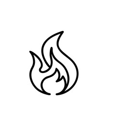 Aufkleber - Flame icon illustration fire symbol.