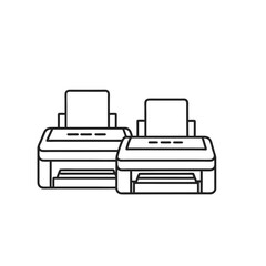 Aufkleber - Printer line art icon illustration.