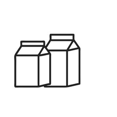 Aufkleber - Milk carton icon outline illustration.