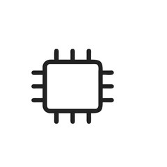 Aufkleber - Microchip icon graphic: processor symbol illustration.