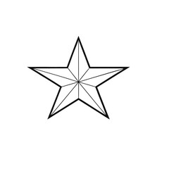 Aufkleber - Star shape outline graphic element.