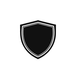 Aufkleber - Black shield icon graphic illustration.
