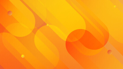 Aufkleber - Abstract gradient orange and yellow background  with flowing geometric pattern background