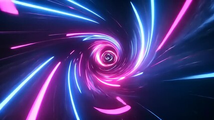 Wall Mural - Colorful swirling vortex of blue and pink light, creating a dynamic sense of motion and depth
